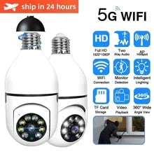 Smart Bulb Camera 5G Wifi E27 Bulb Surveillance Camera Night Vision