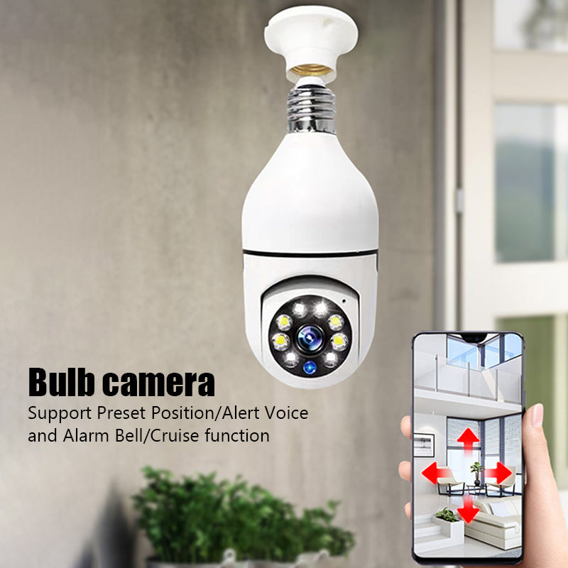 Smart Bulb Camera 5G Wifi E27 Bulb Surveillance Camera Night Vision