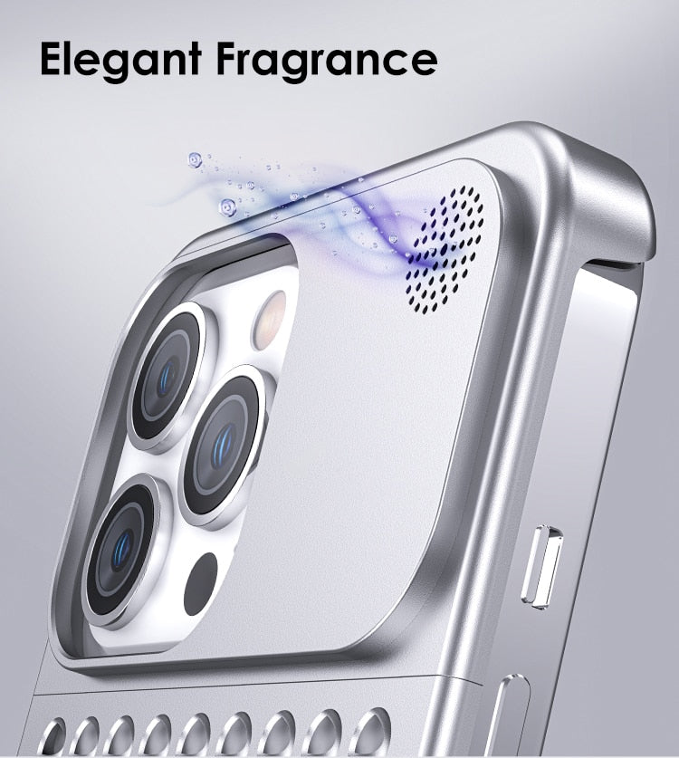 Aluminum Alloy Phone Fragrance Rimless Heat Dissipation Case