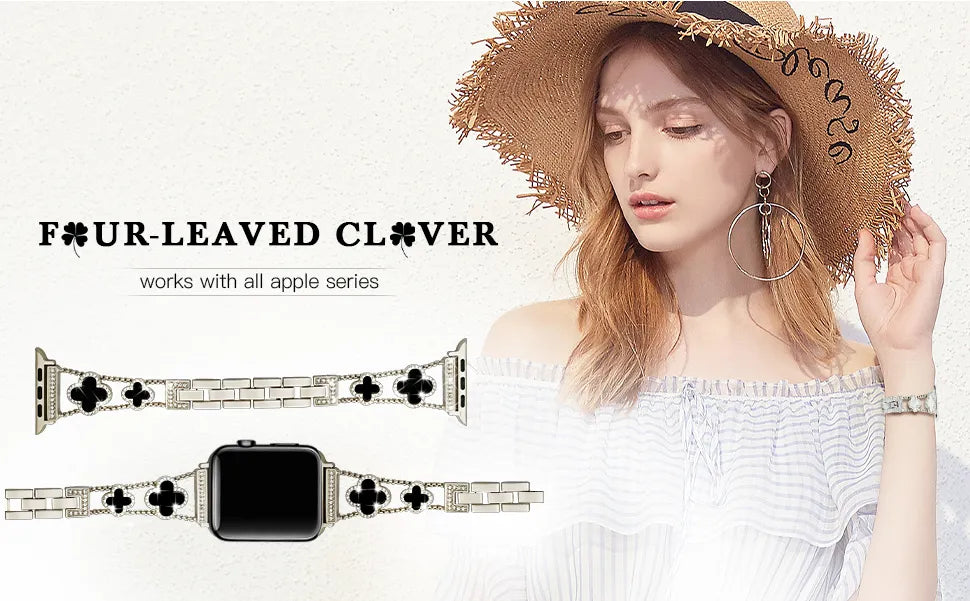 The Rose Four-Leaf Clover For Apple Watch Band