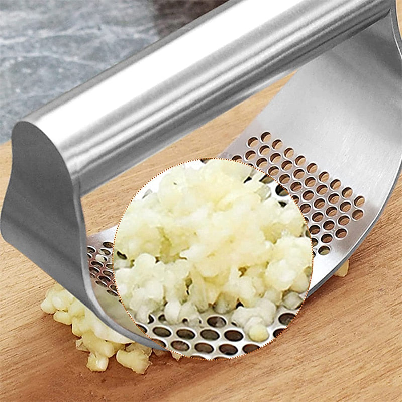 Stainless Steel Garlic Press Squeezer