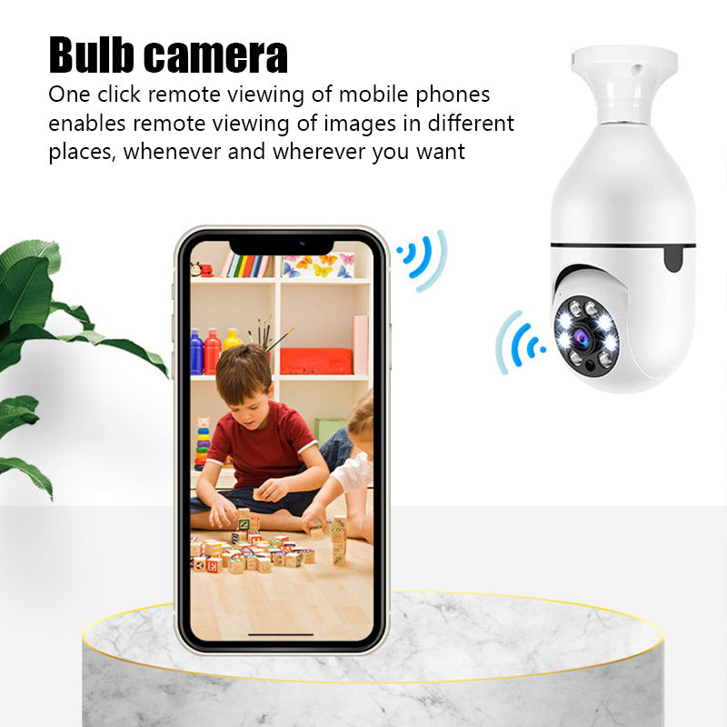 Smart Bulb Camera 5G Wifi E27 Bulb Surveillance Camera Night Vision