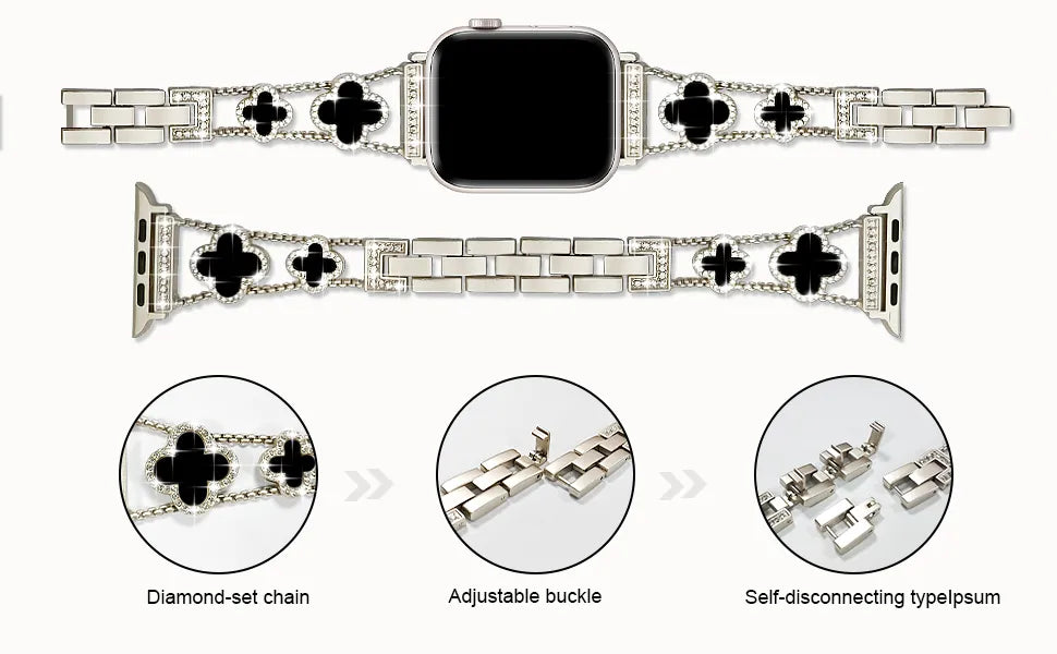 The Rose Four-Leaf Clover For Apple Watch Band