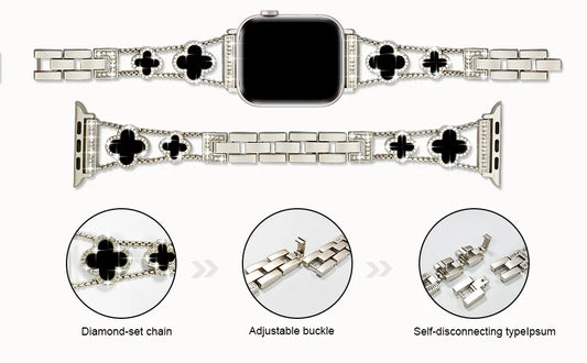 The Rose Four-Leaf Clover For Apple Watch Band