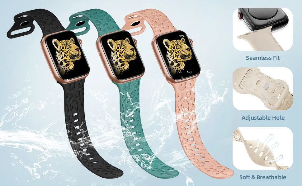 Apple Watch band Leopard Silicone