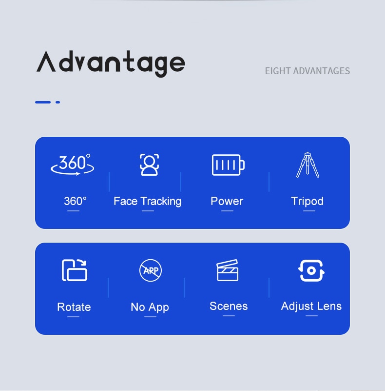 Auto Face Tracking Tripod 360° Rotation